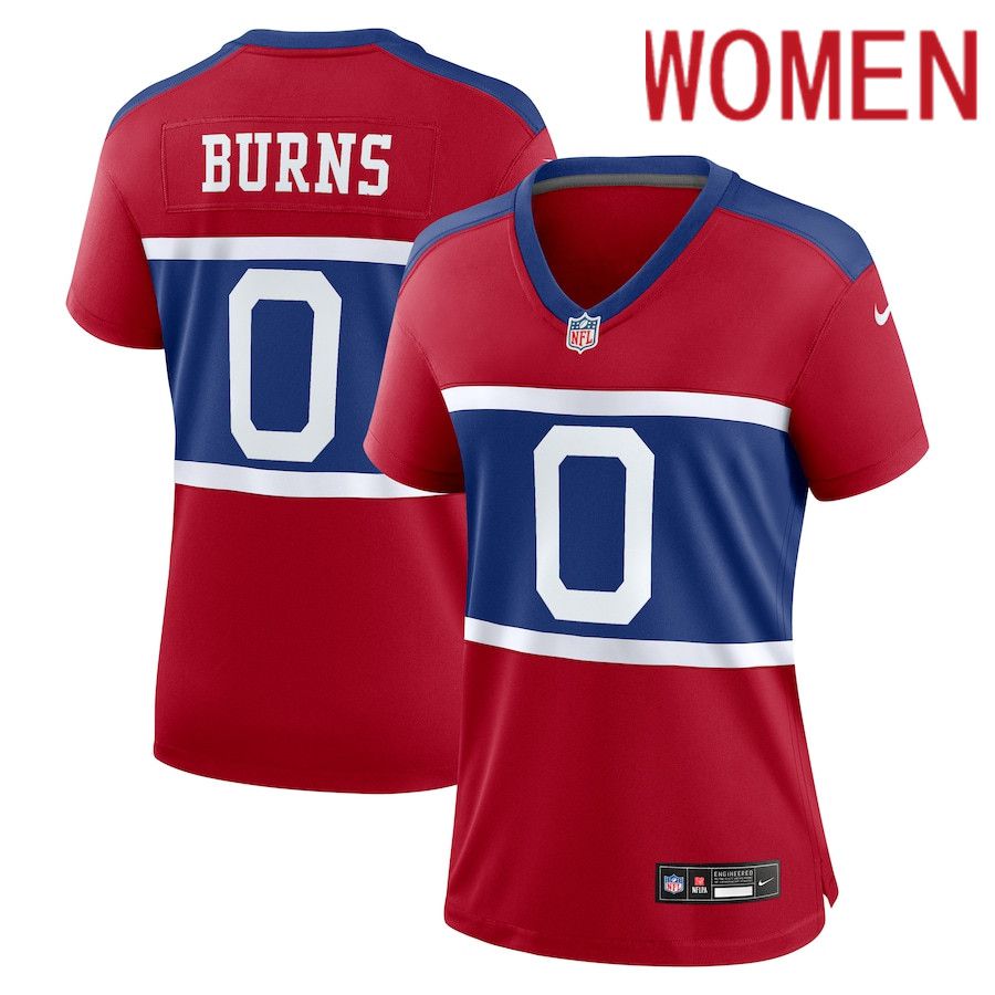 Women New York Giants #0 Brian Burns Nike Century Red Alternate Player Game NFL Jersey->new york giants->NFL Jersey